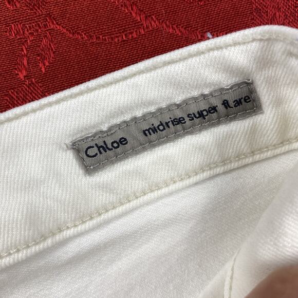 Citizens of Humanity Midrise Super Flare Jeans 27 White 27x32" Inseam Boho - Picture 4 of 12